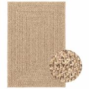 vidaXL Matta ZIZUR beige 120x120 cm jutelook inomhus och utomhus