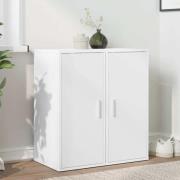 vidaXL Skohyllor 2 st vit 32x35x70 cm konstruerat trä