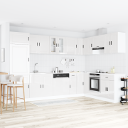 vidaXL Diskbänksskåp Porto 2 pcs Vit 80 x 46 x 84.5 cm Konstruerat trä