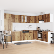 vidaXL Diskbänksskåp med lagring Porto 2 pcs Brun 80 x 46 x 84.5 cm