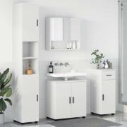 vidaXL Badrumsmöbelset 4 pcs Vit 61 x 35 x 64 cm Konstruerat trä
