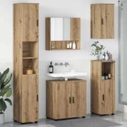 vidaXL Badrumsmöbelset Väggmonterad 5 pcs artisan ek 61 x 35 x 64 cm