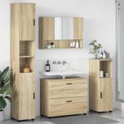 vidaXL Badrumsmöbelset med låda 4 pcs Sonoma ek 30 x 35 x 192 cm