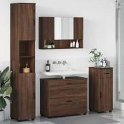 vidaXL Badrumsmöbelset 4 pcs brun ek 30 x 35 x 192 cm Konstruerat trä
