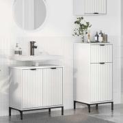 vidaXL Badrumsmöbelset 2 pcs Vit 39,5 x 36 x 88 cm Konstruerat trä