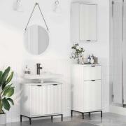 vidaXL Badrumsmöbelset 3 pcs Vit 39,5 x 36 x 88 cm Konstruerat trä