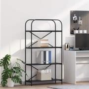 vidaXL Hyllsystem Svart ek 80 x 30 x 146 cm Konstruerat trä