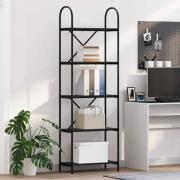 vidaXL Hyllsystem Svart ek 60 x 30 x 183 cm Konstruerat trä