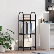 vidaXL Hyllsystem Svart ek 40 x 30 x 109 cm Konstruerat trä
