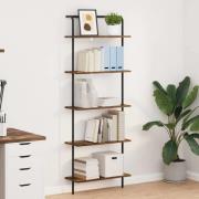 vidaXL Hyllsystem Rökfärgad ek 60 x 24 x 168 cm Konstruerat trä