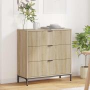 vidaXL Sideboard med låda Sonoma-ek 79,5 x 33 x 82 cm Konstruerat trä