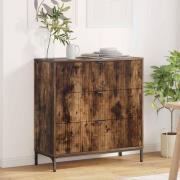vidaXL Sideboard med låda Rökt ek 79,5 x 33 x 82 cm Konstruerat trä