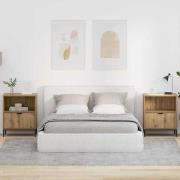 vidaXL Nattduksbord 2 pcs artisan ek 49 x 36 x 61 cm Konstruerat trä