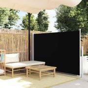 vidaXL Infällbar sidomarkis 140x500 cm svart