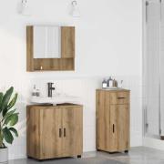 vidaXL Badrumsmöbelset med låda 3 pcs artisan ek 61 x 35 x 64 cm