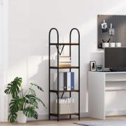 vidaXL Hyllsystem Rökt ek 40 x 30 x 146 cm Konstruerat trä