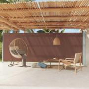 vidaXL Infällbar sidomarkis 200x600 cm brun