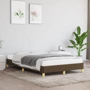 vidaXL sängram utan madrass mörkbrun 120x190 cm tyg