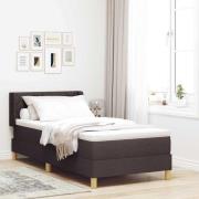 vidaXL Bäddfjäder med madrass Mörkbrun 190 x 90 cm Polyester