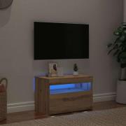 vidaXL TV-bänk med LED-lampor artisan ek 60x35x40 cm konstruerat trä