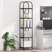 vidaXL Hyllsystem Rökfärgad ek 40 x 30 x 183 cm Konstruerat trä