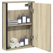 vidaXL Spegelskåp för badrum sonoma-ek 42x12x60 cm konstruerat trä