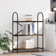 vidaXL Hyllsystem Rökt ek 80 x 30 x 109 cm Konstruerat trä