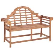 vidaXL Trädgårdsbänk 127x58,5x92,5 cm massiv teak