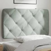 vidaXL Headboard Cushion Light Grey 90 cm Velvet