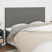 vidaXL Sänggavel mörkgrå 180x5x118/128 cm tyg