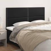 vidaXL Huvudgavel svart 200x5x118/128 cm konstläder