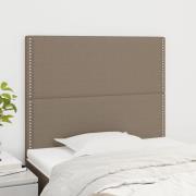 vidaXL Sänggavel taupe 100x5x118/128 cm tyg