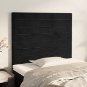 vidaXL Sänggavel svart 80x5x118/128 cm sammet