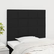 vidaXL Sänggavel svart 100x5x118/128 cm tyg