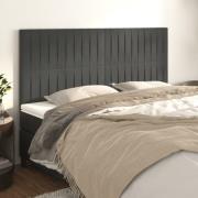vidaXL Sänggavel mörkgrå 200x5x118/128 cm sammet
