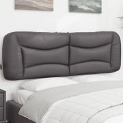 vidaXL Headboard Cushion "Hvar" Grey 160 cm Faux Leather