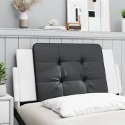vidaXL Headboard Cushion "Zadar" Black and White 100 cm Faux Leather