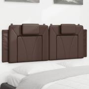 vidaXL Headboard Cushion "Viana" Brown 140 cm Faux Leather
