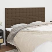 vidaXL Sänggavel mörkbrun 200x5x118/128 cm tyg