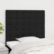 vidaXL Sänggavel svart 100x5x118/128 cm tyg