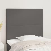 vidaXL Sänggavel grå 80x5x118/128 cm konstläder