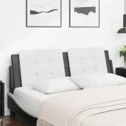 vidaXL Headboard Cushion "Zadar" White and Black 160 cm Faux Leather