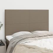 vidaXL Sänggavel taupe 144x5x118/128 cm tyg