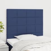 vidaXL Sänggavel blå 80x5x118/128 cm tyg