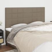 vidaXL Sänggavel taupe 180x5x118/128 cm tyg