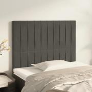 vidaXL Sänggavel mörkgrå 80x5x118/128 cm sammet