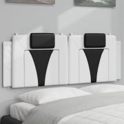 vidaXL Headboard Cushion "Viana" White and Black 120 cm Faux Leather