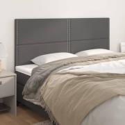 vidaXL Sänggavel grå 200x5x118/128 cm konstläder