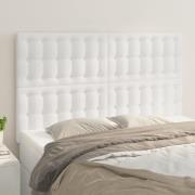 vidaXL Huvudgavel vit 144x5x118/128 cm konstläder