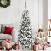 vidaXL Konstgjord julgran Vit 63 x 63 x 150 cm PVC, Plast, Stål och PE